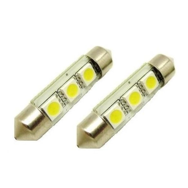 LED-kierukkavalaisin, kanta C5W, 3-LED, 39mm (2-pack)