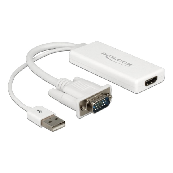 Delock VGA to HDMI Adapter with Audio white