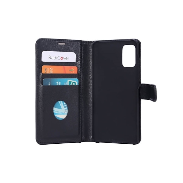 RADICOVER Strålingsbeskyttende Wallet PU Samsung Galaxy A41 Flipcover RFID Sort Svart