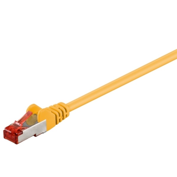 Goobay Netværkskabel CAT 6, S/FTP (PiMF), gul, 0,15 m kobberlede