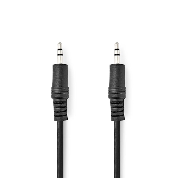 Nedis Stereoäänikaapeli | 3.5 mm uros | 3.5 mm uros | Niklattu | 10.0 m | Pyöreä | Musta | Label