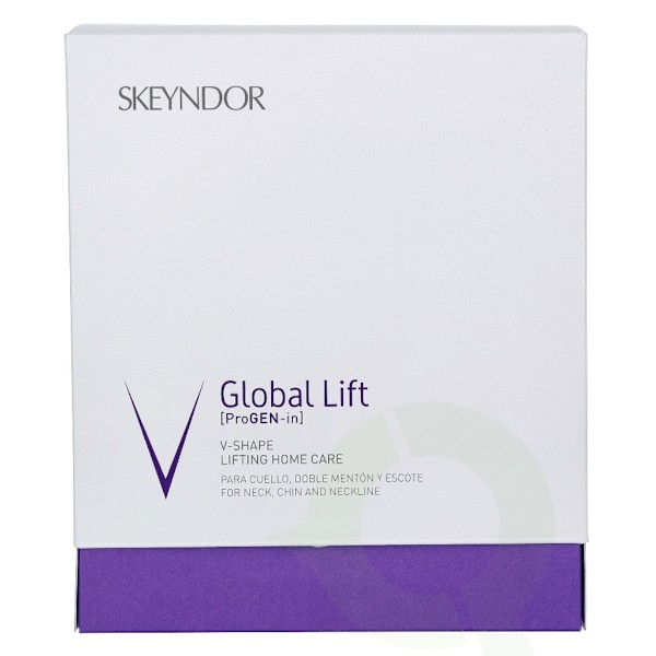 Skeyndor Global Lift V-Shape Lifting Home Care Set 60 ml For Neck, Chin And Neckline/V-Shape Anti Gravity Serum 30ml/V-Shape Anti Gravity Cream 30ml/V