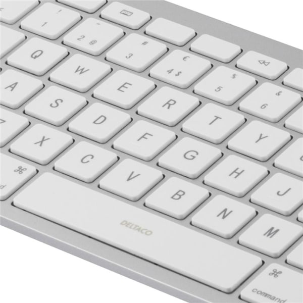 DELTACO lightning-tastatur til iOS-enheder, MFi, 0,4m, nordisk l Vit