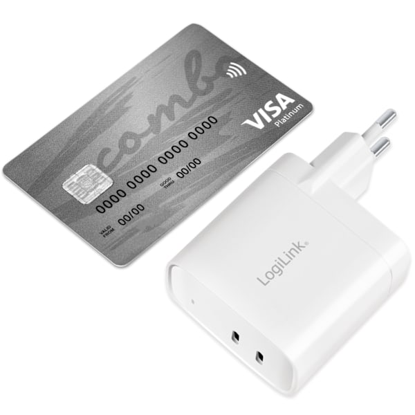 LogiLink USB-laddare 2 x USB-C PD 40W G