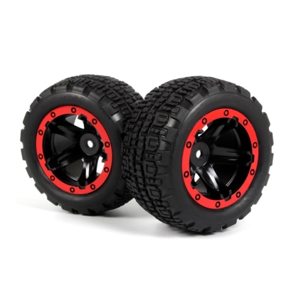 BLACKZON Slyder ST Pyörät/renkaat koottuna (musta/punainen)