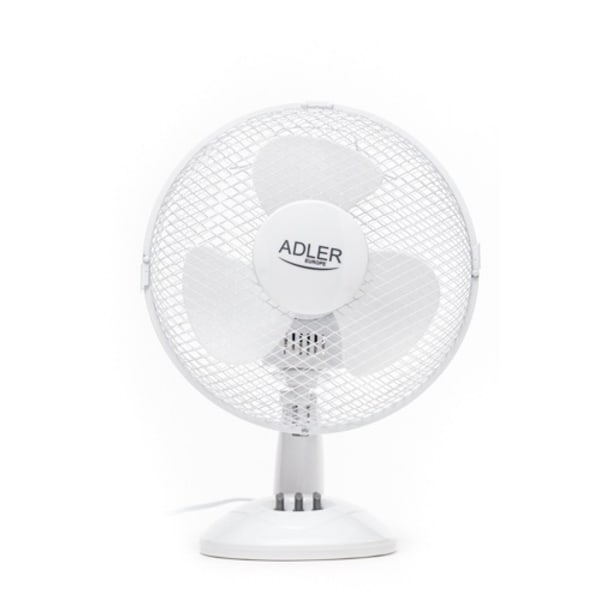 Adler AD 7302 bordsfläkt, 60W, 23 cm, vit