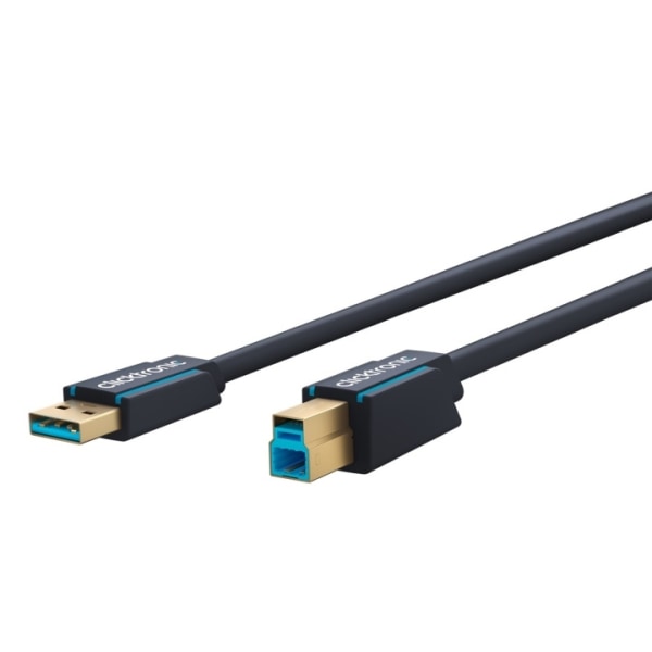 ClickTronic Adapter -kaapeli USB-A:sta USB-B 3.0 Premium -kaapeliin