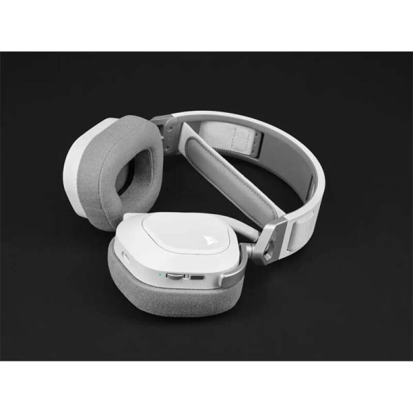 Corsair HS80 RGB Wireless - Headset med mikrofon, hvid