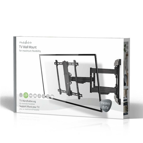 Nedis Tilt och vridbart TV väggfäste | 37 - 80 " | Maximal skärmvikt som stöds: 70 kg | Går att tilta | Roterbar | Minsta väggdistans: 70 mm | Maximal