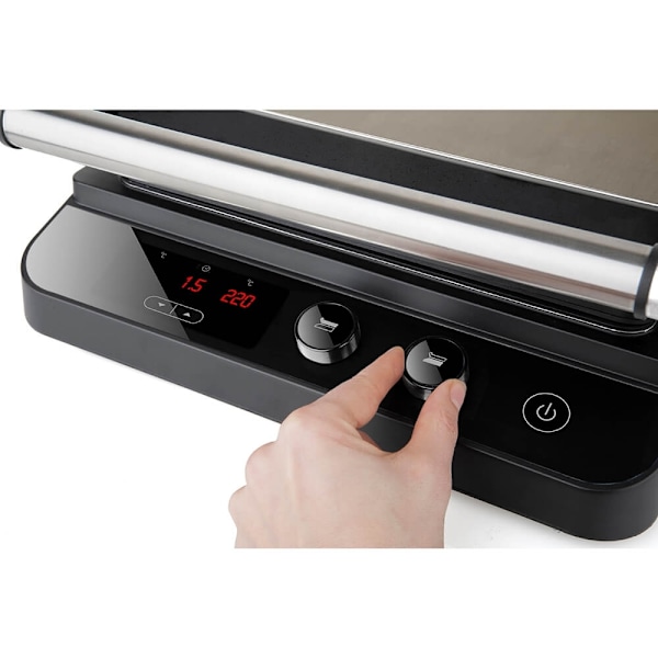BLACK+DECKER Bordsgrill, Extra Platta 2000W, Borstat Stål