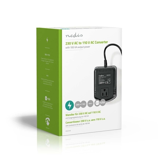 Nedis Power Converter | Strømforsyning | 230 V AC 50 Hz | 70 W | EU stik | Sort