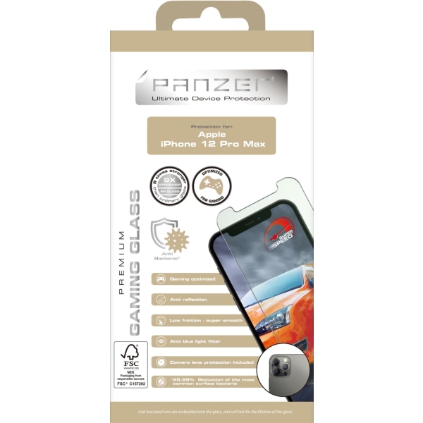 panzer iPhone 12 Pro Max Gaming Glass Transparent