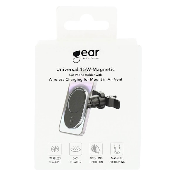 GEAR MagSerie Telefonholder Airwent MagSafe-opladning 15W Trådløs