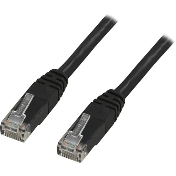 DELTACO U/UTP Cat5e patchkabel, 0.5m, sort