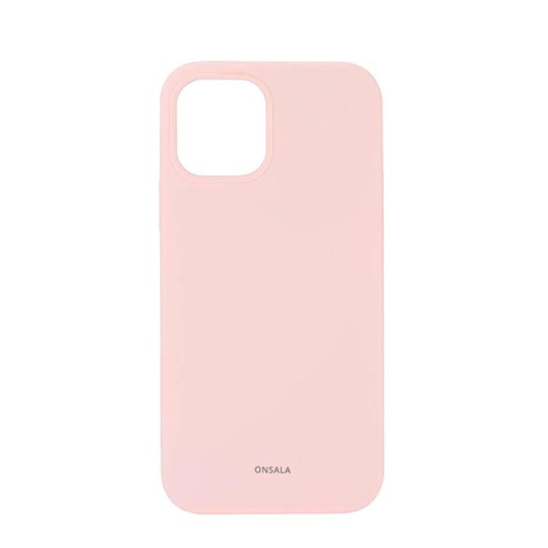 ONSALA Suojakuori Silikooni Chalk Pink - iPhone 12 / 12 Pro Rosa