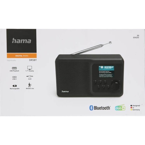 Hama Radio FM/DAB/DAB+/BT Batteridrift Svart