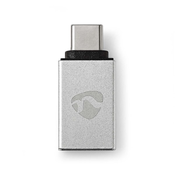 Nedis USB-Câ„¢ Adapter | USB 3.2 Gen 1 | USB-Câ„¢ Hane | USB-A Hona | 5 Gbps | Rund | Nickelplaterad | Silver | Kartong med täckt fönster