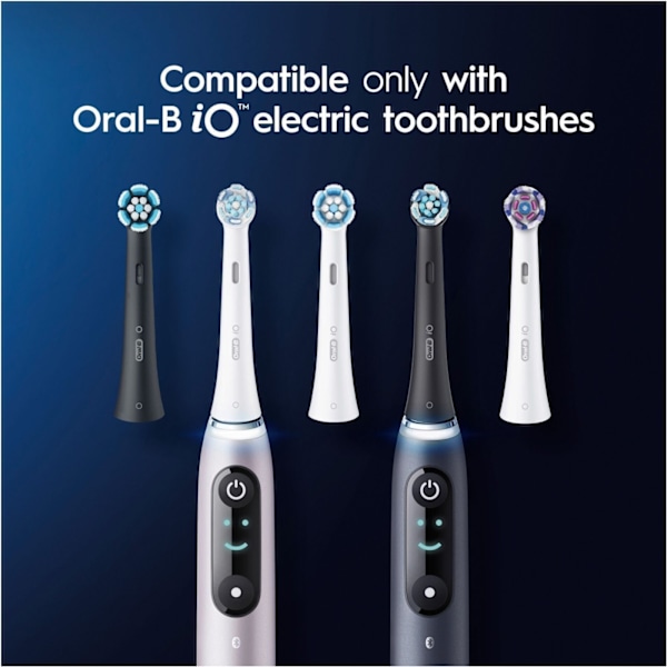 Oral B iO Ultimate Clean - tandbørstehoved, sort, 6 stk.