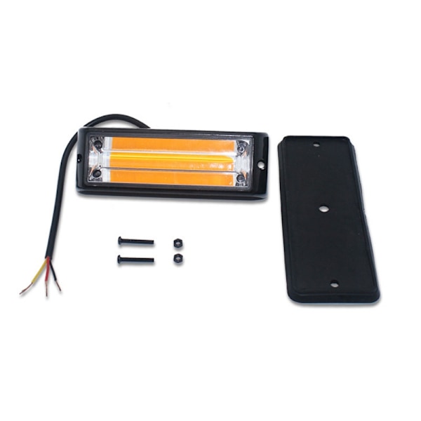 LED-varningsljus COB för fordon 12-24V, Orange