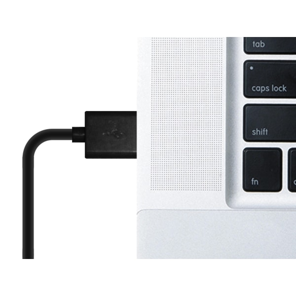 Puro USB-A - MicroUSB kabel, 2m, svart