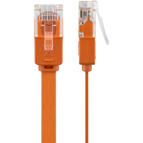 Goobay CAT 6 platt patchkabel, U/UTP, orange kopparledare (CU), 1.5 m