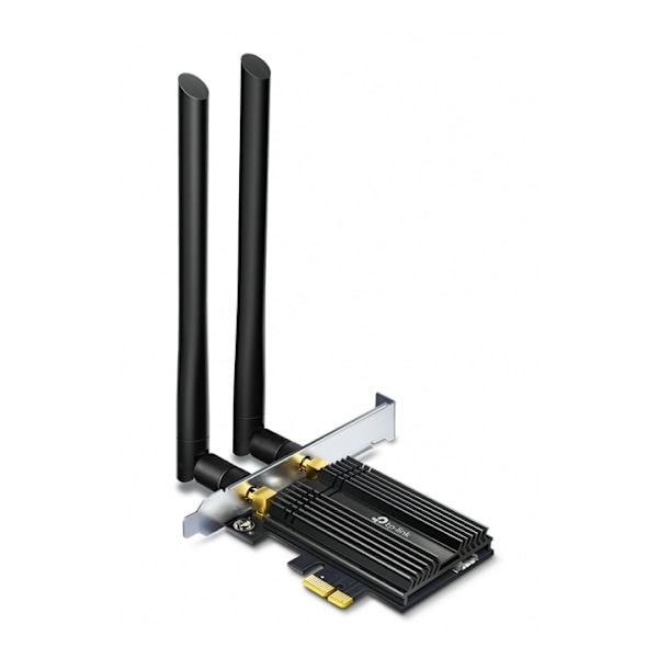 tplink TX50E, AX3000 Wi-Fi 6 Bluetooth 5.0 PCIe Adapter, black Svart, Metallisk