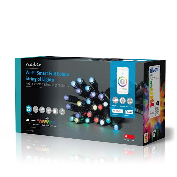 Nedis SmartLife Jouluvalot | Partylight | Wi-Fi | RGB | 48 LED's | 10.80 m | Android™ / IOS