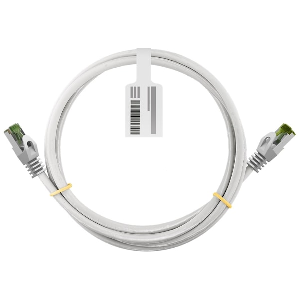 Goobay CAT 8.1 patchkabel, S/FTP (PiMF), vit kopparledare, LSZH halogenfri kabelhölje, 5 m