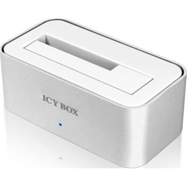 ICY BOX, USB3 suoratelakka 2,5" & 3,5" SATA-levyille, hopea