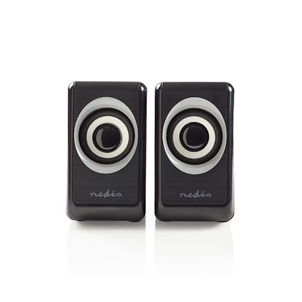 Nedis PC-högtalare | 2.0 | 18 W | 3.5 mm Hane | USB ström | Volymkontroll | Anslutningsutgång