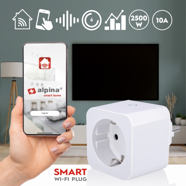 Alpina WiFi Smart Plug 2300W med Energimätning