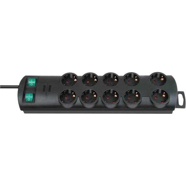 Brennenstuhl 2x5 way extension socket, Black