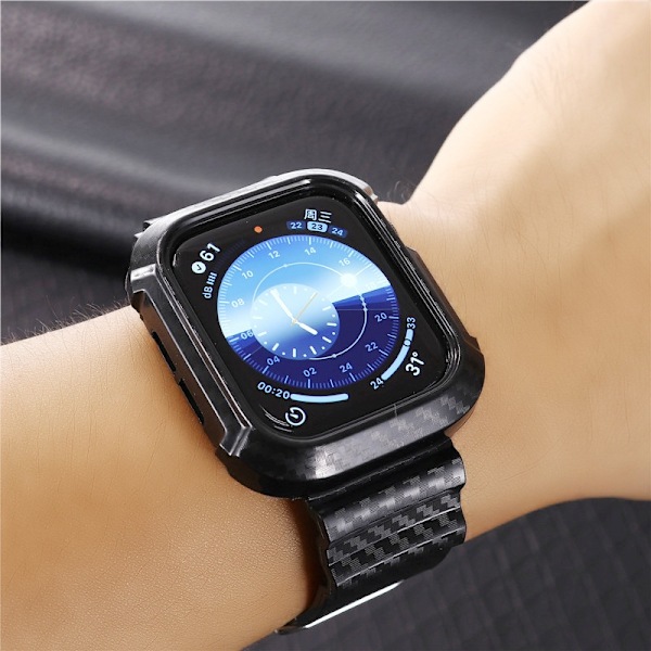 Vaihtohihna Apple Watch 42/44/45mm, Musta