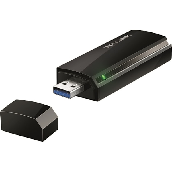 TP-Link AC 1200 Trådløs USB-adapter, Dual Band, 802.11b/g/n/ac, sort Sort