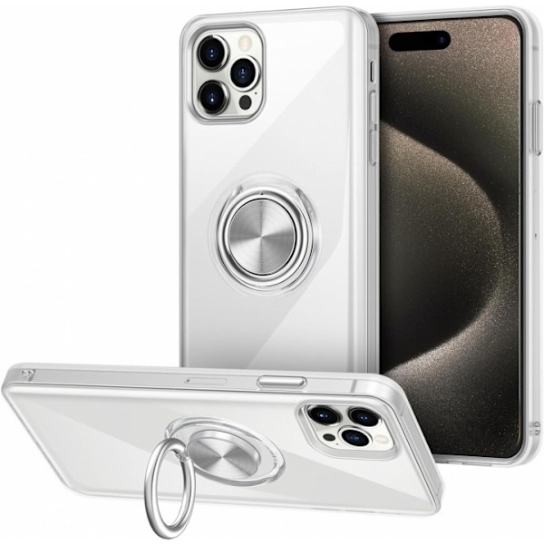 Transparent case with ring holder, iPhone 15 Pro Max Transparent