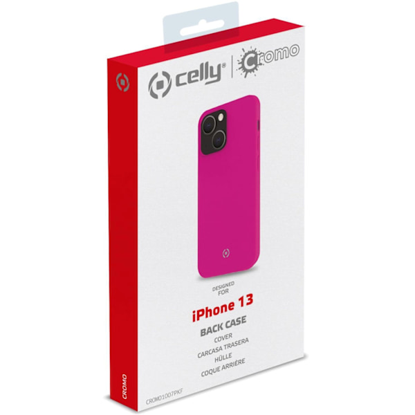 Celly Cromo Soft rubber case iPhone 13 Fluo Pink Rosa