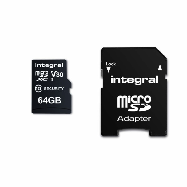 Integral 64 GB sikkerhedskamera microSD-kort til Dash Cams, Home