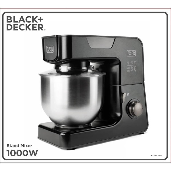 BLACK+DECKER Køkkenmaskine 1000W Sort