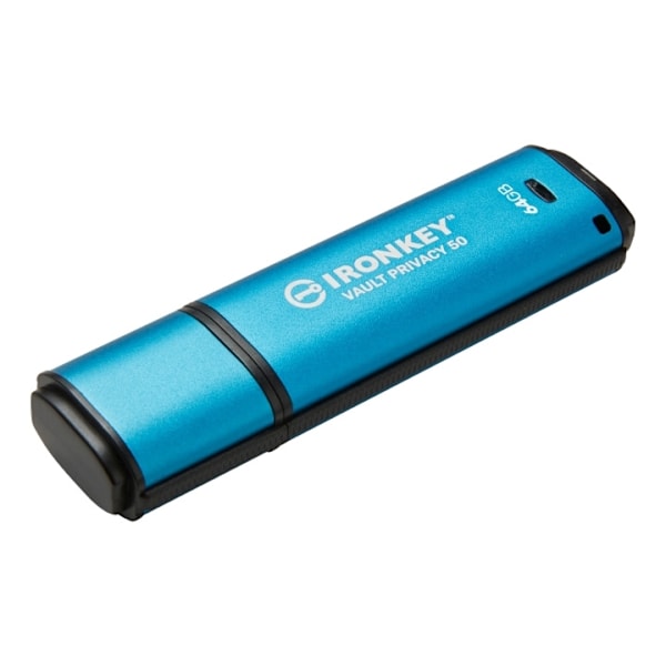 Kingston 64GB IKVP50 256bit Encryption musta, Sininen