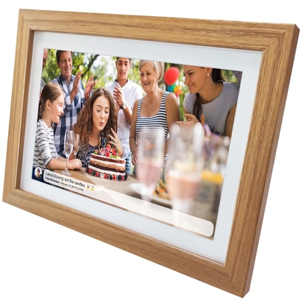 Denver Smart fotoram 10,1" Wifi FRAMEO programvara PFF-1042LW Ljust trä