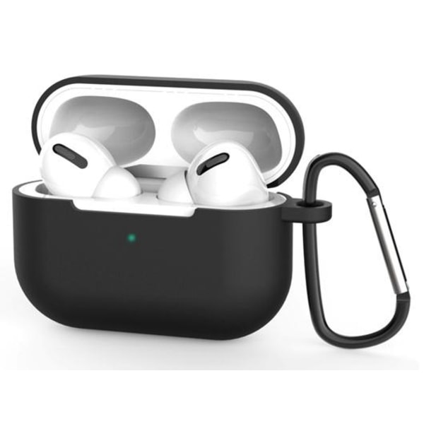 Silikonikuori koukulla Airpods Prolle, musta