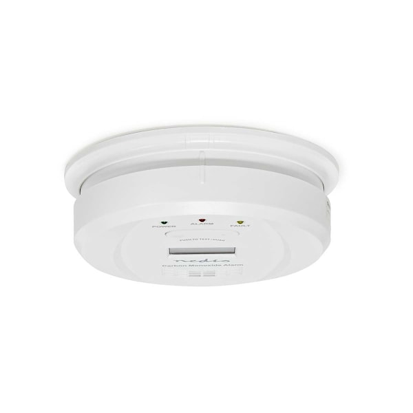 Nedis Kulilte alarm | Batteri | Batteri levetid op til: 5 År | Med pause-knap | Med testknap | 85 dB | Hvid