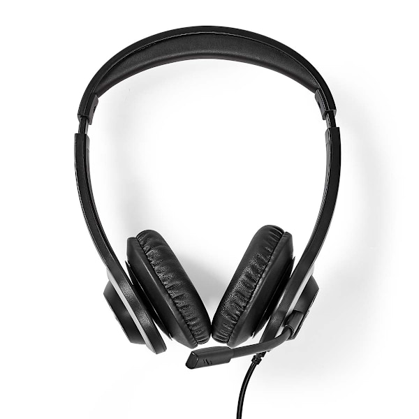 Nedis PC headset | On-Ear | Stereo | USB Type-A / USB Type-C™ | Vikbara Mikrofon | Svart