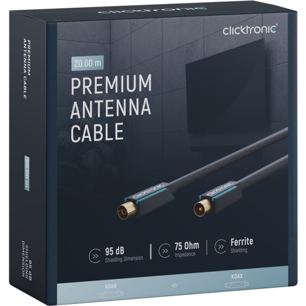 ClickTronic koaksialkabel Premium kabel | Koaksialt stik Koaksialt