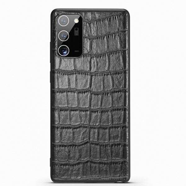 Samsung Note 20 Ultra -kotelo nahkajäljitelmämateriaalista Svart