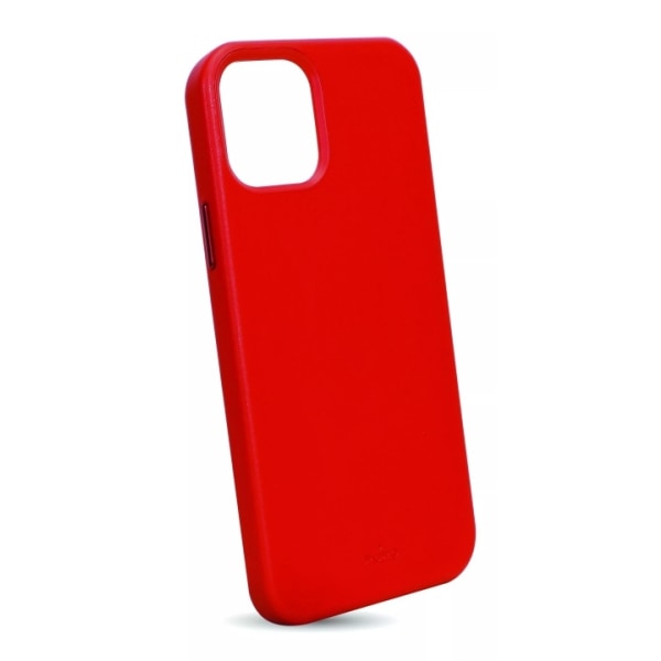 Puro iPhone 12/12 Pro SKY Cover Læderlook, rød Röd