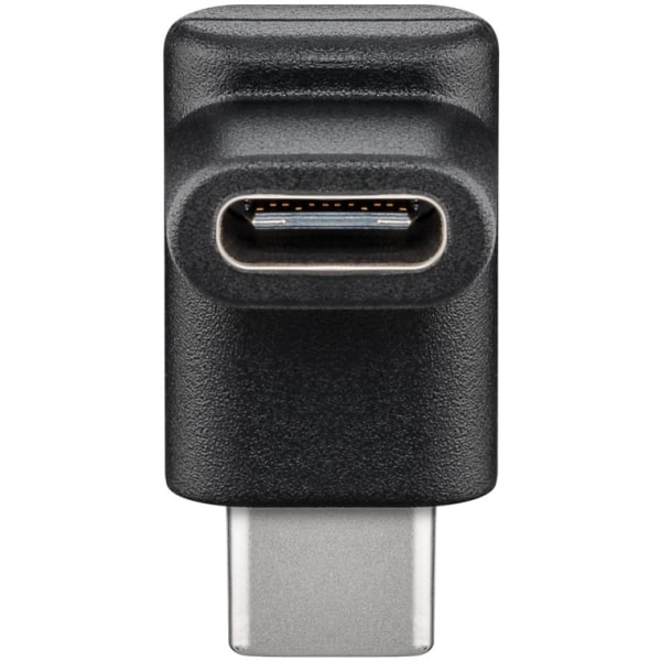 Goobay-sovitin USB-C™-USB-C™ 90°, musta USB-C™-liitäntä > USB-
