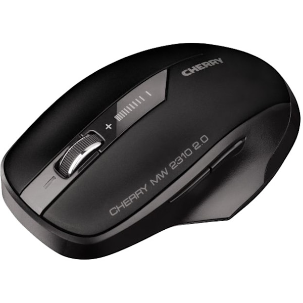 Cherry MW 2310, trådlös mus med 5-knappar, USb nano-mottagare, svart Sort
