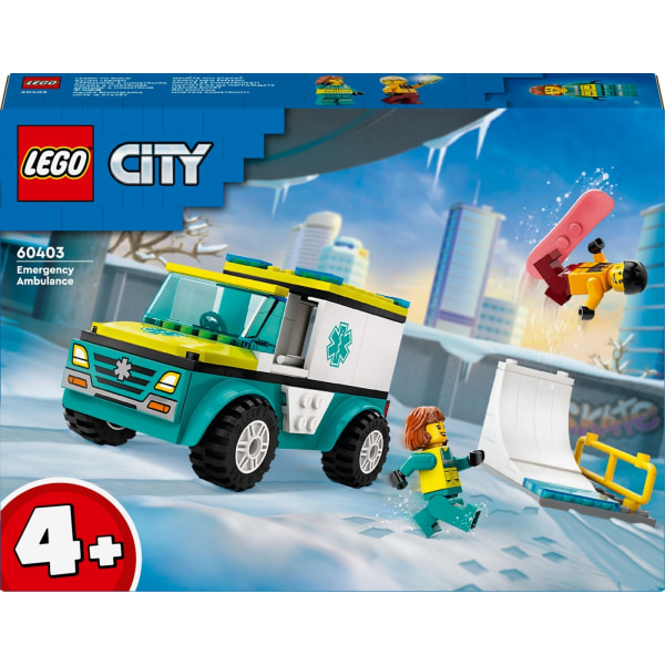 LEGO City Great Vehicles 60403  - Emergency Ambulance and Snowboarder