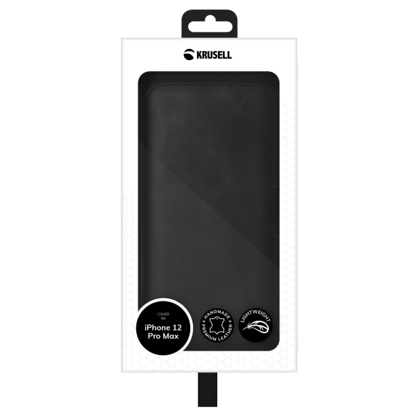 iPhone 12 Pro Max PhoneWallet Leather, Black Svart